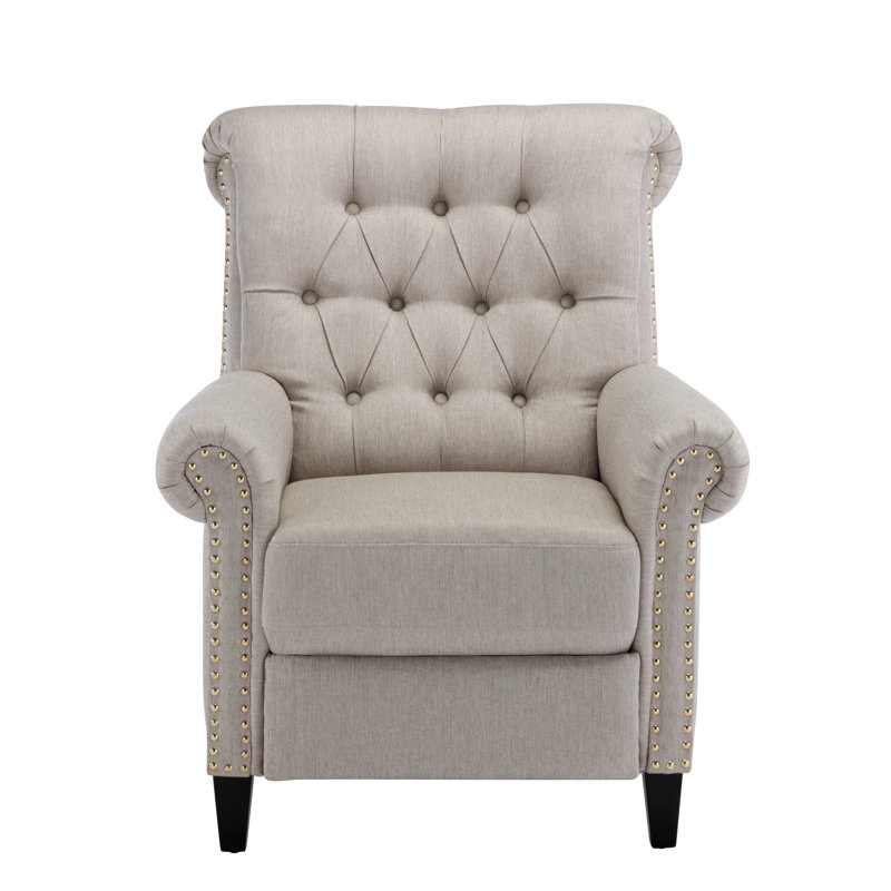 Fauteuil Arbel, 100% lin brun clair