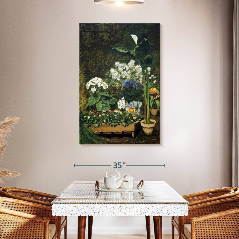 Fleurs de Senne dans la serre, H 48 po x l 32 po