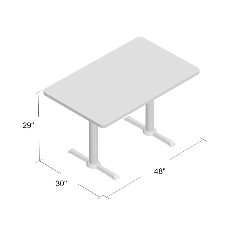 Table de pause L 48 po Mode, H 29 po x L 48 po x L 30 po, Noir