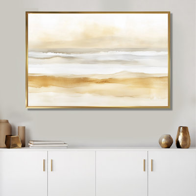 Tropical Beach Canvas, White Gold Wall Art, Celsey