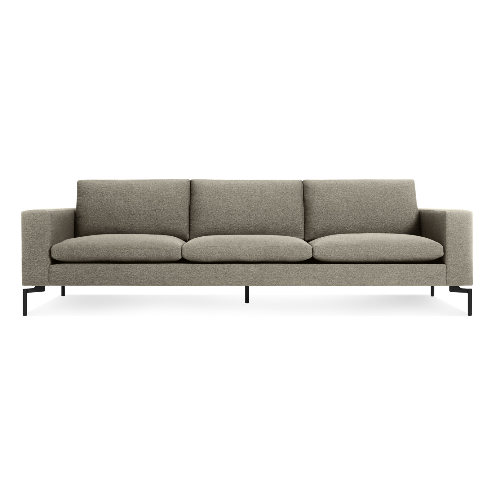 New Standard Upholstered Sofa, Black, 32" H x 104" W x 35" D, Sanford Black Crossweave