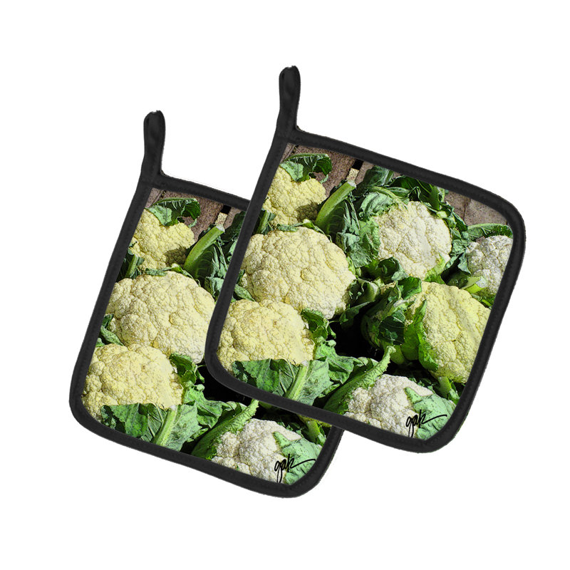 Caroline's Treasures Polyester Potholder Set, Cauliflower