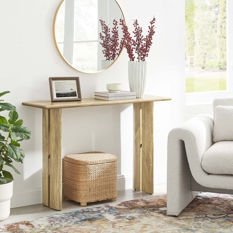 Modway Amistad Wood Console Table, Oak
