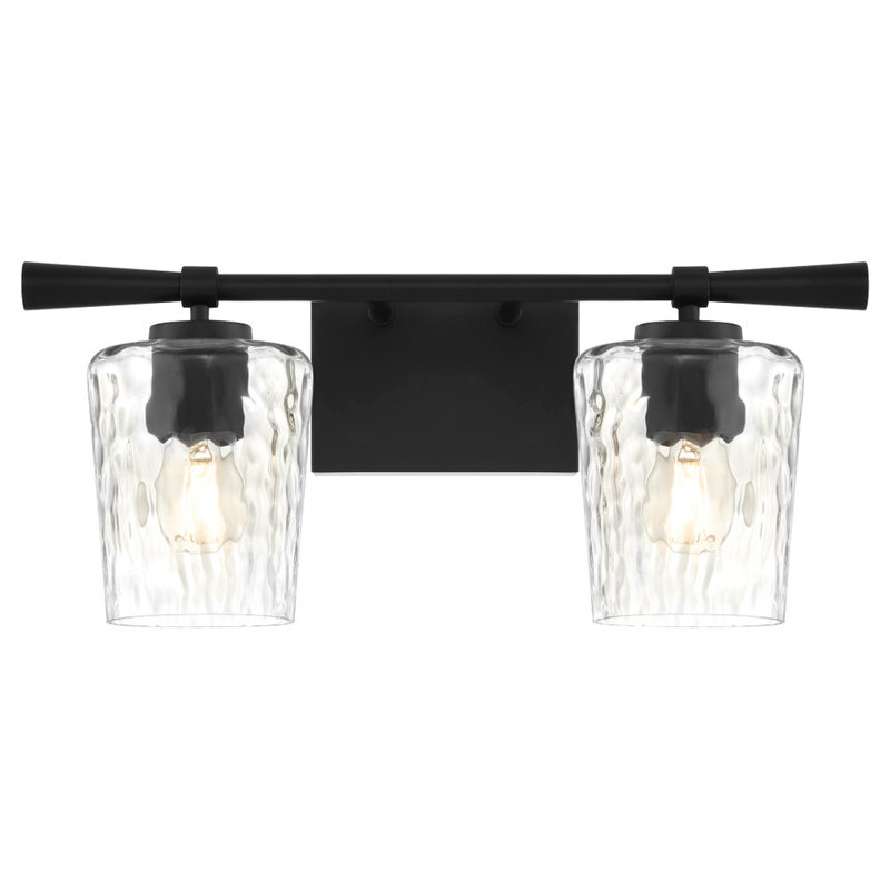 Éclairage pour meuble-lavabo à 2 lumières Bodan, Noir mat