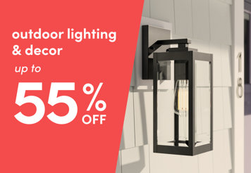 Outdoor lighting and decor up to 55% off.