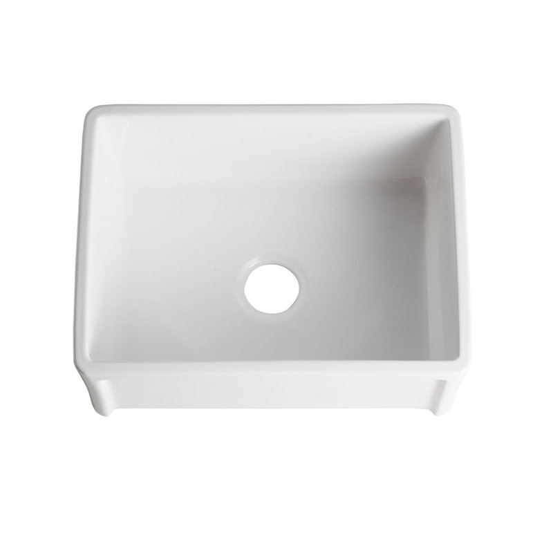 24'' L Single Bowl Ceramic Kitchen Sink