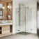 Monteray 30" W x 30" D x 73" H Hinged Frameless Shower Enclosure with 3/8  Clear Glass