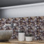 15cm W x 15cm L PVC Peel and Stick Mosaic Tile