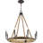 8 - Light Dimmable Wagon Wheel Chandelier