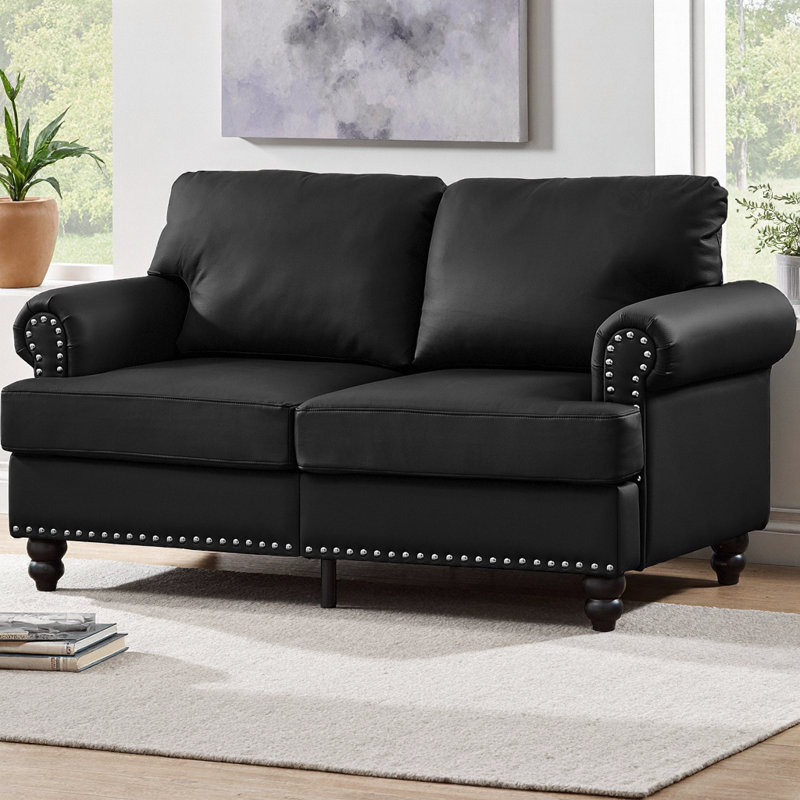 Canapé 59,5 po Modern Classic Classic, Noir