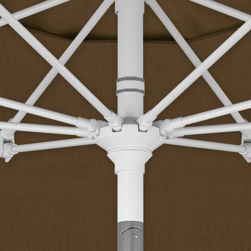 Parasol de marché 108 po Berberia, Sunbrella® teck bruyère