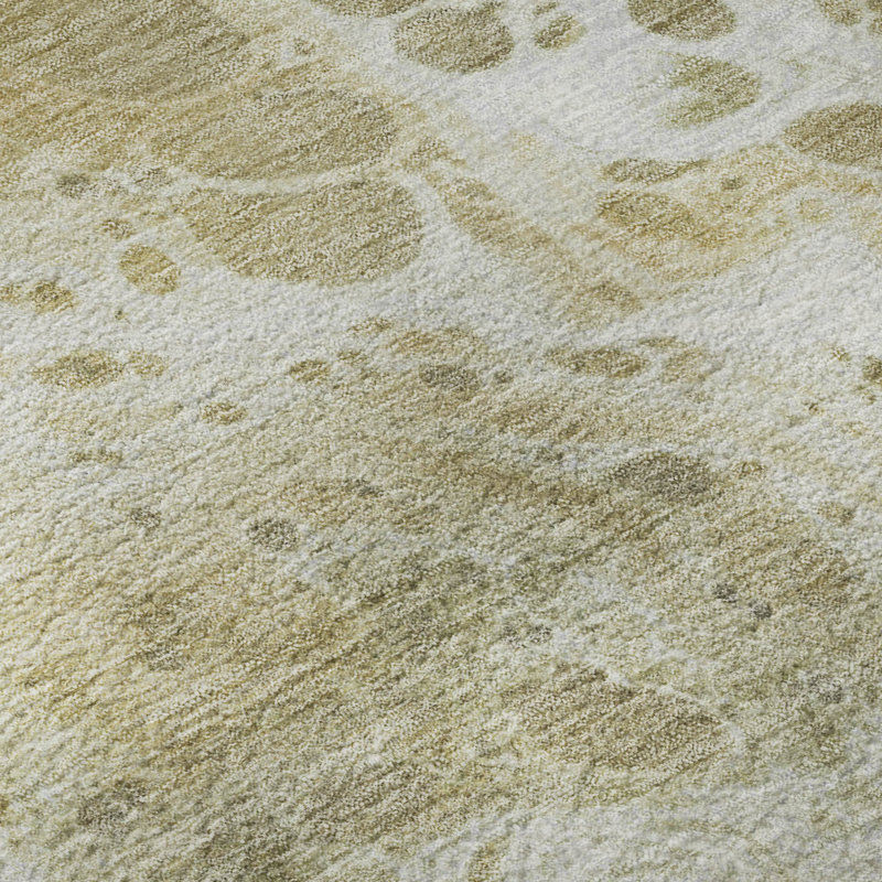 Tapis abstrait Varroville AMF1705 lavable à la machine de qualité supérieure, Rectangle 10 pi x 14 pi