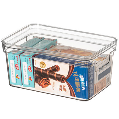  Clear Storage Container With Lid For Kitchen Pantry Cabinet & Fridge Storage For Organizing Snacks Produce Supplies Or Essentials Durable Bin For Home Dorm Apartment Or Office Use, Large