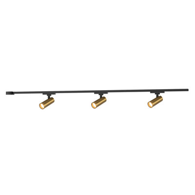 Paolo 81-in Gold dimmable LED Trilo Ceiling Kit