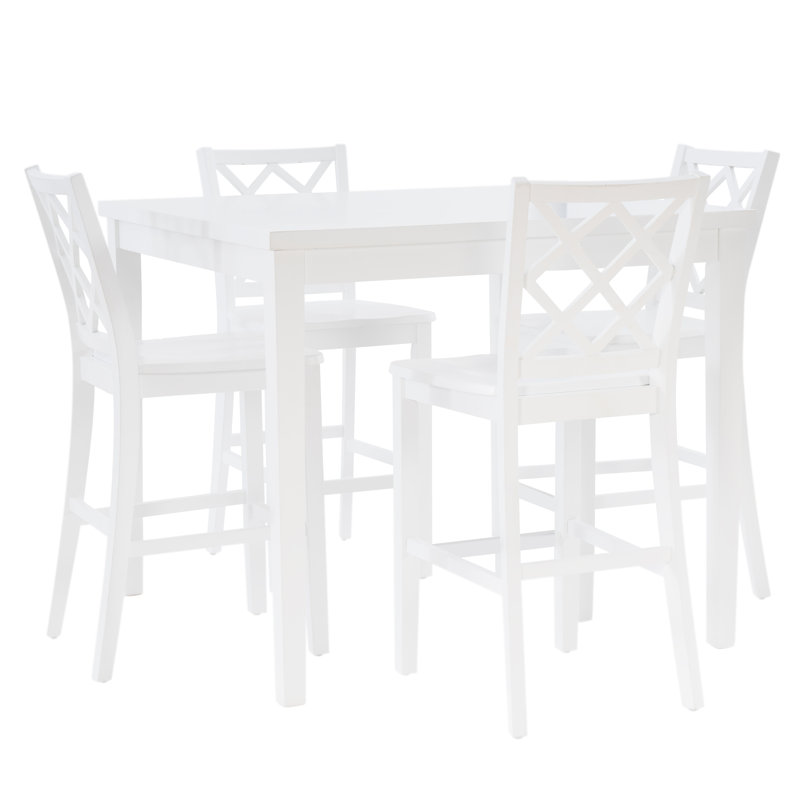 Ariarna 5-piece Square Counter Height Dining Set, White