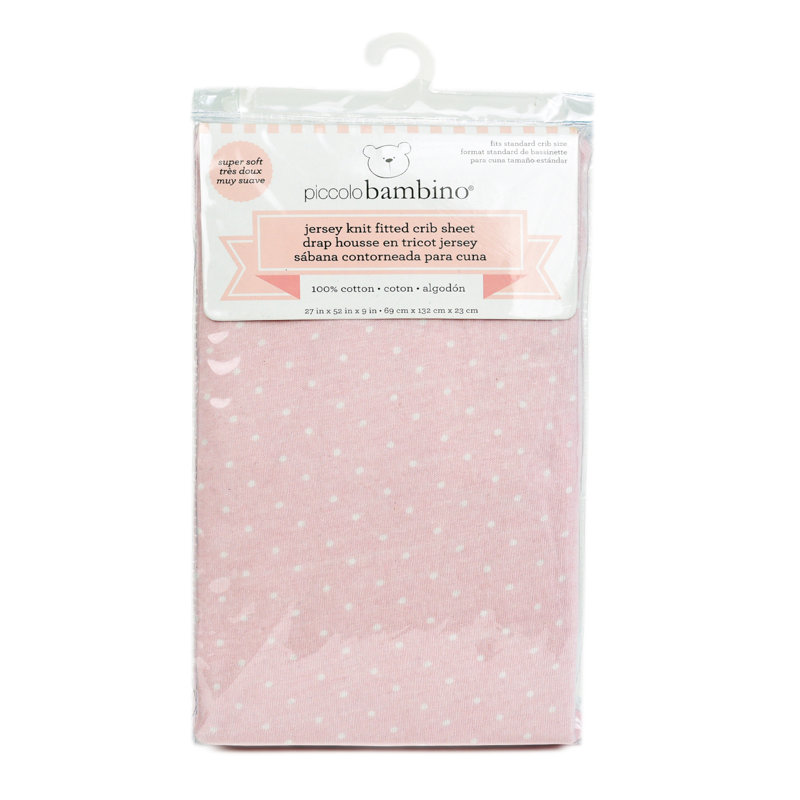 Drap-housse pour lit de bébé Jersey, Rose