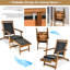 Chaise longue simple en acacia Artie-138781066