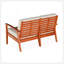 Causeuse eucalyptus avec coussins, huile naturelle, bourgogne-957041061-957041060