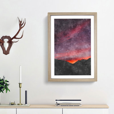 Setting Sun Painting - Framed Print