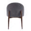 Chaise rembourrée en tissu et fer