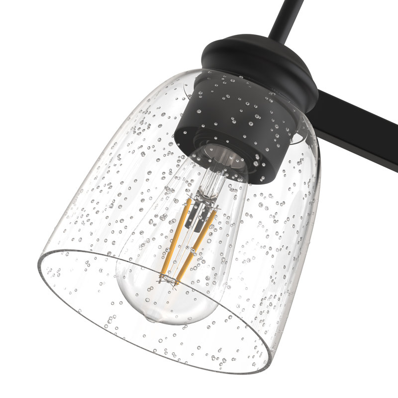 Luminaire de meuble-lavabo traditionnel avec abat-jour en verre transparent
