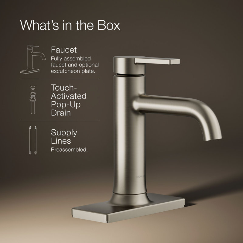 Venza Single-Handle Bathroom Sink Faucet 1.2 GPM, Vibrant Brushed Nickel