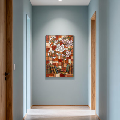 «Plants & Flowers Cherry Blossoms», impression sur toile de fond mosaïque