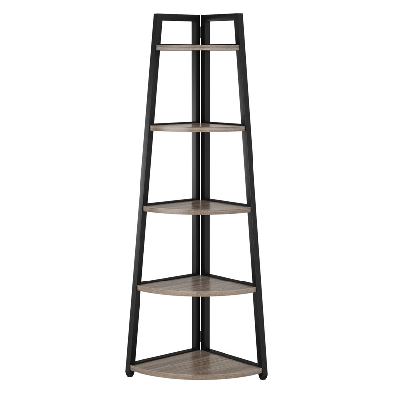 70.07" Tall Corner Shelf, Gray