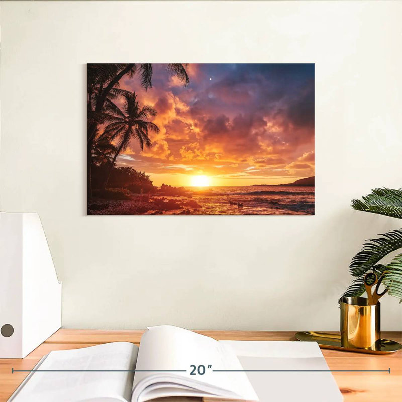 Gillard Kealakekua Bay au coucher du soleil, H 8 po x l 12 po