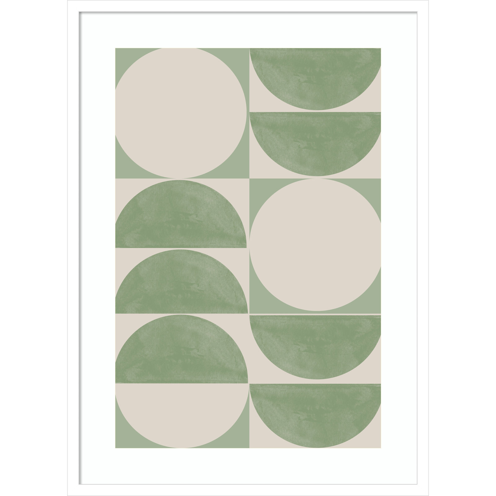 Mid Century Modern 01 by The MIUUS STUDIO Wood Framed Wall Art Print, White, 33" H x 24" W