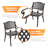 Abernon Round 2 - Person 31.5'' Long Aluminum Bistro Set
