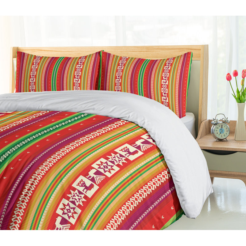 Cottage Americana Polyester Duvet Cover, Twin Duvet Cover + 1 Sham