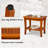 Antarious 20.1'' W Teak Shower Bench with Storage Shelf for Inside Shower Bathroom