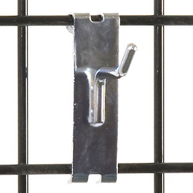 Nikkala Only Hangers Chrome 2" Grid Wall Hooks For Grid Panel Displays 25pcs