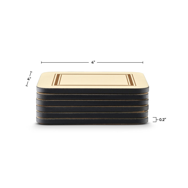 Sous-verres Pimpernel Classic 4 po x 4 po, Crème