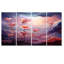 «Ephemeral Pink Flower Mountain Landscape - Abstract Landscape Wall Art», ensemble de 4 pièces-147934013
