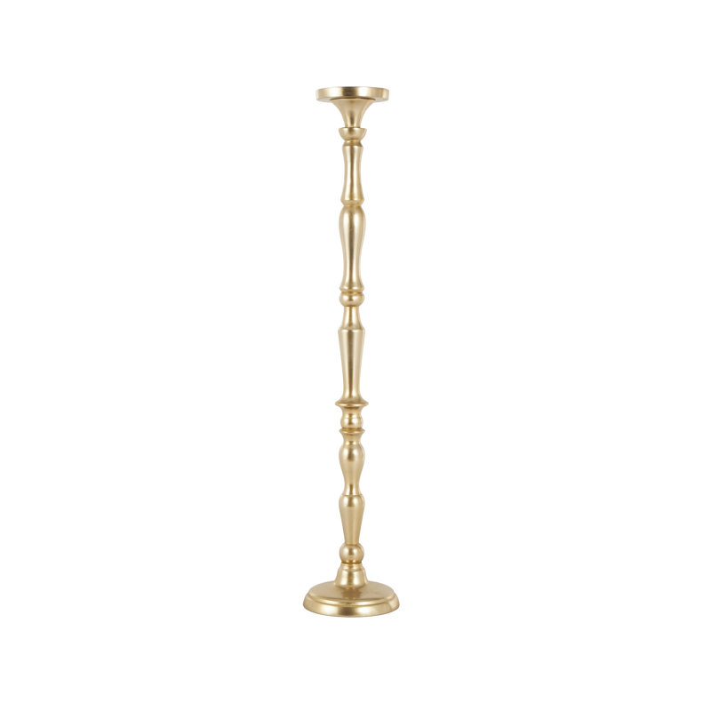 Cole And Grey Aluminum Metal Floor Brass Decorative Candle Holder, H 36,7 po x l 7 po x P 7 po