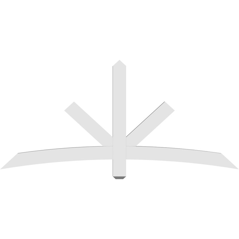 Support de pignon Alberta Alberta, H 33 po x l 72 po (pas 11/12), P 2 po x F 4 po, PVC