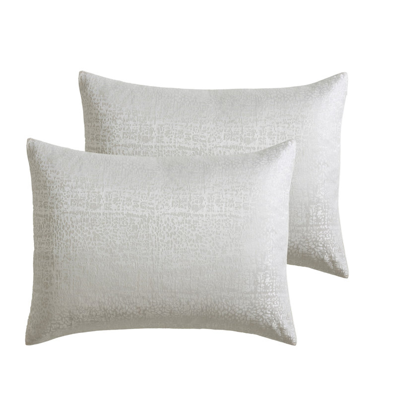 Tahari Home Sterling 5-Piece Abstract Jacquard Comforeter Set, Bright White, King Comforter + 2 King Shams + 2 Throw Pillows