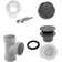 1-1/2" Sch. 40 PVC Tip-Toe Drain Plumber's Pack with Patented Deep Soak 2-Hole Overflow, Elbows and Tee