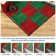 Washable Christmas Rug Checkered Decorative Carpet with Non-Slip Backing, Stain-Resistant Low Pile Floor Mats, Foldable Holiday Indoor Rug for Bedroom, Living Room, Nursery
