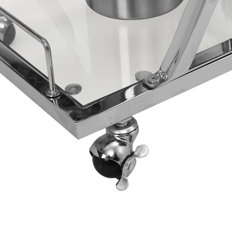 Support à vin de 11 bouteilles et porte-verres en chrome