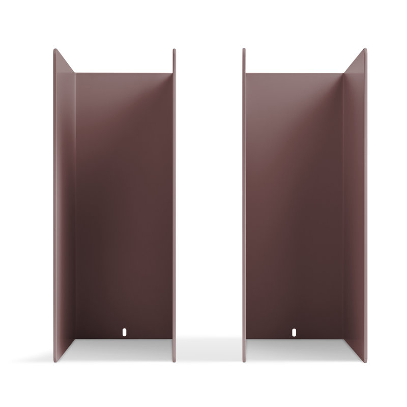 Tabs Mid-Century Modern Aluminum Bookends, Ochre