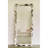 Deniz 35 in. x 79 in. Natural Stone Marble Scallop Framed Mirror