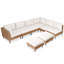 Greysun 8 - Person Modular Patio Conversation Set with Cushions-828410756
