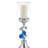 20.5" Tall Polyresin" Dazzle" Candleholder, Silver finish