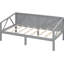 Lit de jour gris simple avec teinte élégante et fonction polyvalente, pieds en pin massif, rangement pratique sous le lit. L 79,5 po x l 42,3 po x L 34,7 po, certaines nécessitant un assemblage, conception moderne, double ou lit, rangement