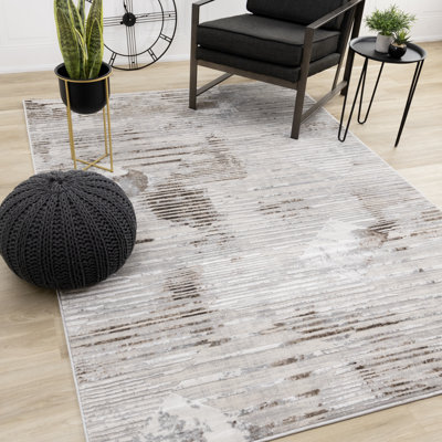 Altenburg Abstract Gray Brown Area Rug