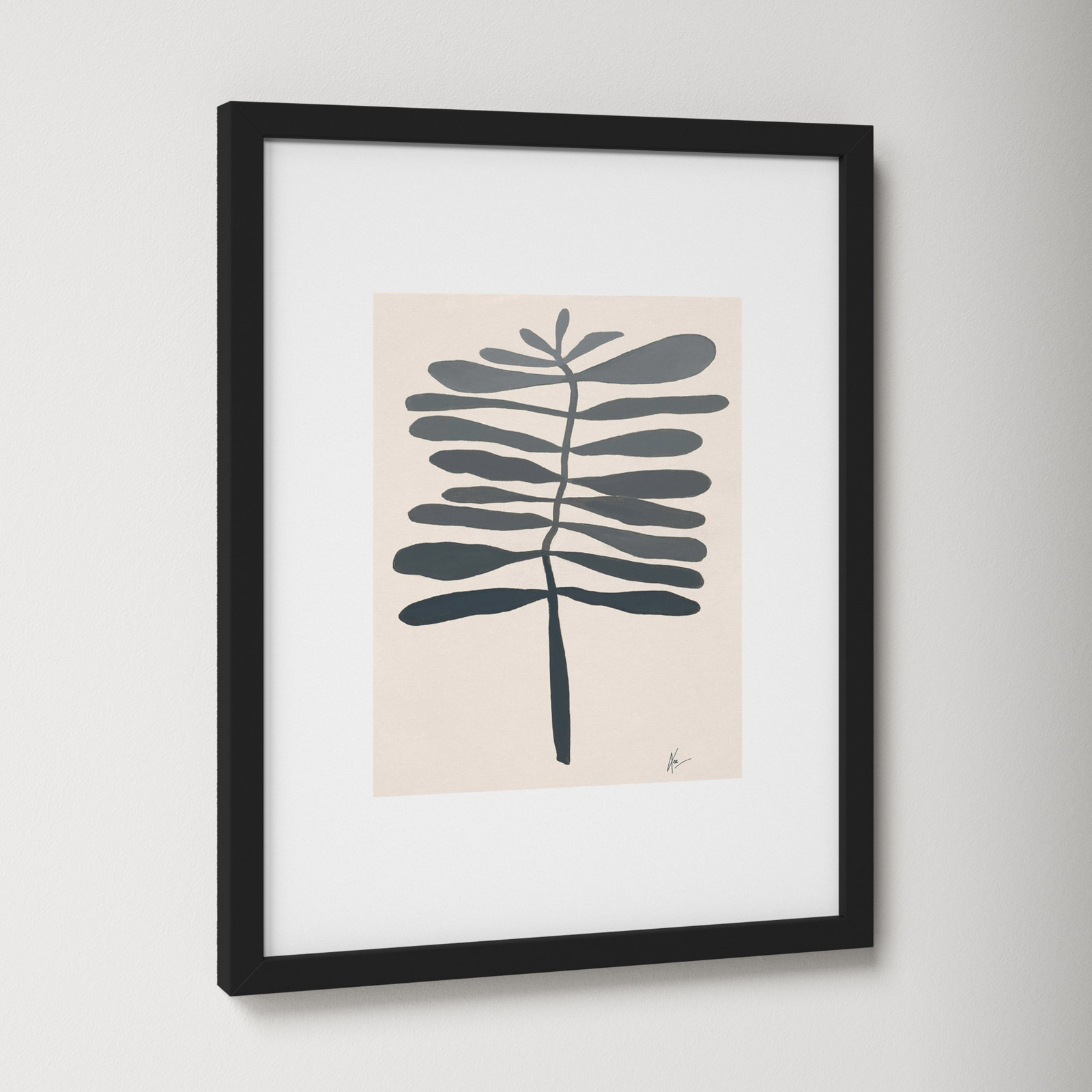 Flora 2 by Lee Lessem, Black, 20" H x 16" W x 1.25" D