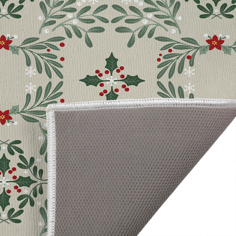 Tapis de bain Winter Mistletoe, Simple - L 34 po x l 21 po, Bouleau